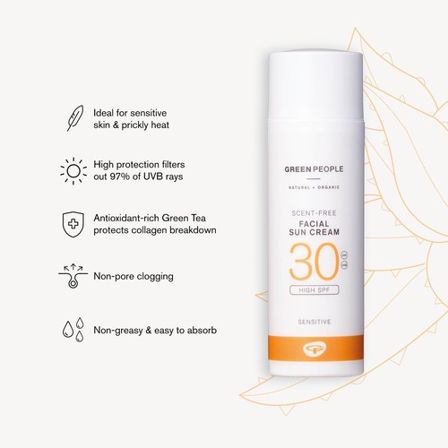 Green People Facial Sun Cream SPF30 Scent Free