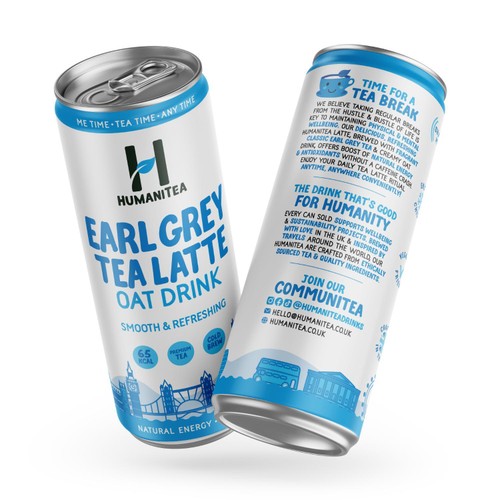 HumaniTea Cold Brew Earl Grey Tea Latte Oat Drink
