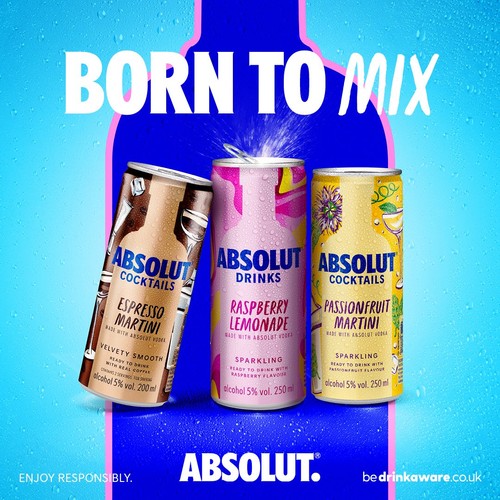 Absolut Raspberry Lemonade Sparkling Cocktail Pre-Mixed Can - Ocado