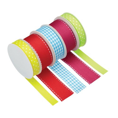 KitchenCraft Sweetly Does It Cake Decorating Ribbon, Bright Colours