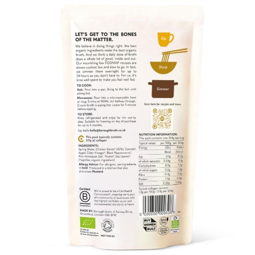 Borough Broth Low FODMAP Chicken Bone Broth