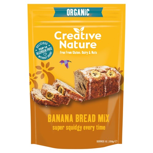 Creative Nature Organic Wholegrain Banana Bread Mix 