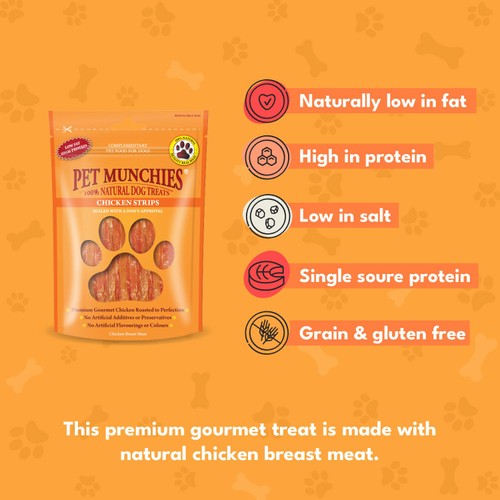 Pet Munchies 100% Natural Chicken Strips Dog Treats