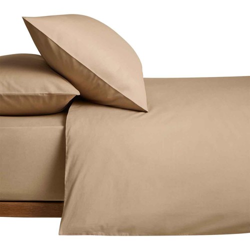 M&S Cotton Rich Bedding Set, Double, Biscuit