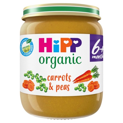 HiPP Organic Carrots & Peas Baby Food Jar 6+months