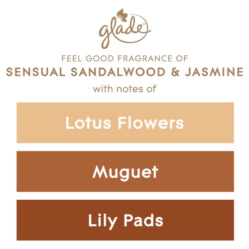Glade Small Scented Candle, Sandalwood & Jasmine