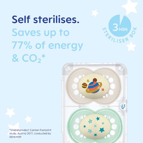 MAM Night 6-18m Soother 2pk