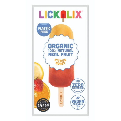 Lickalix & Mr Men Organic Citrus Burst Ice Lollies