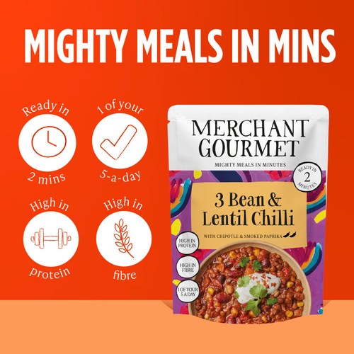 Merchant Gourmet - 3 Bean & Lentil Chilli