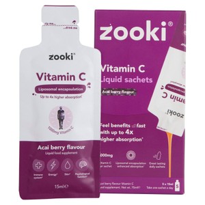 Zooki Liposomal Vitamin C 1,000mg, Citrus Orange Sachets