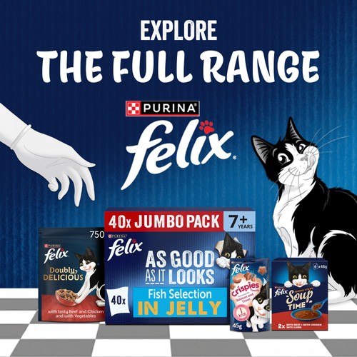 Felix As Good As it Looks Senior 7+ Fish in Jelly Wet Cat Food