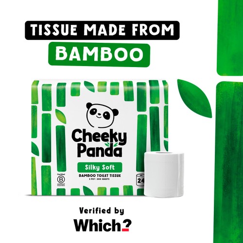 Cheeky Panda Natural Bamboo Toilet Tissue