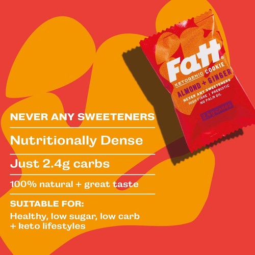 Fatt Almond + Ginger High Fibre Keto Cookie