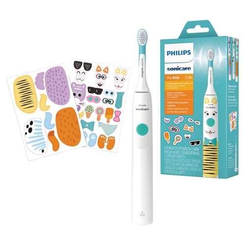 Philips Sonicare for Kids Electric Toothbrush,  Design a Pet Edition, White
