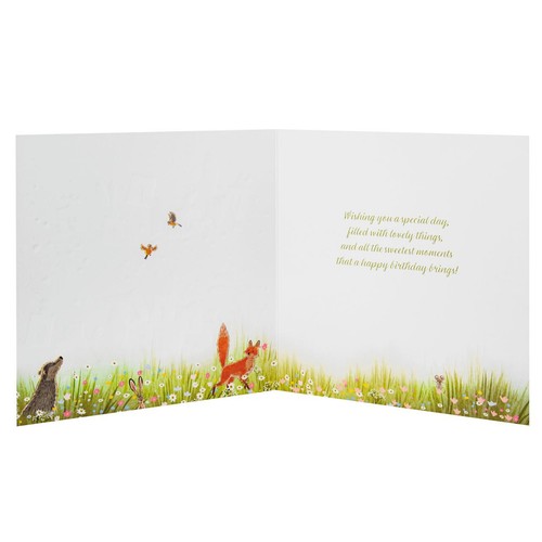 M&S Woodland Animals Happy Birthday Card