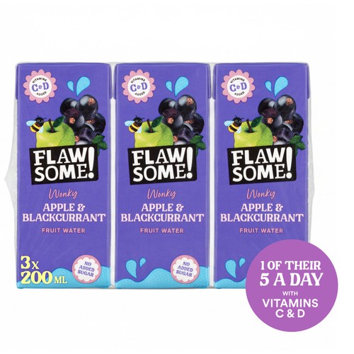 Flawsome! Apple & Blackcurrant Wonky Fruit Water