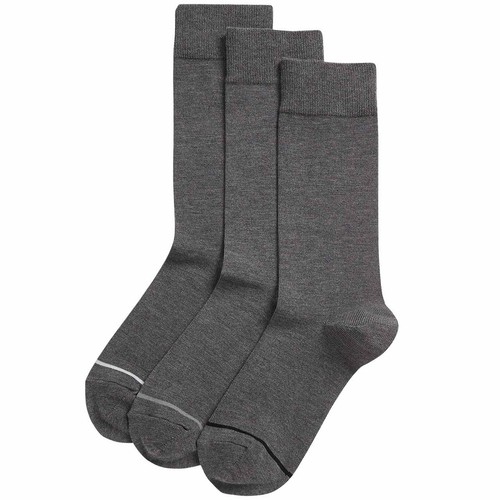 M&S Mens 3pk Heatgen Light Thermal Socks, 9-12, Dark Grey