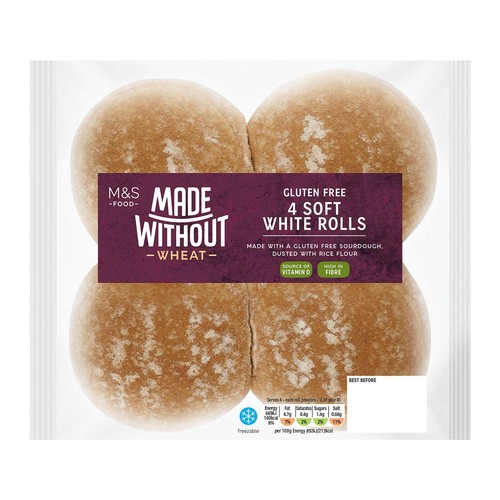 M&S Made Without Soft White Rolls