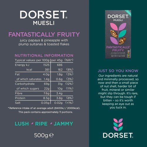 Dorset Cereals Fantastically Fruity Muesli Breakfast Cereal
