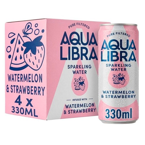 Aqua Libra Watermelon & Strawberry Sparkling Water