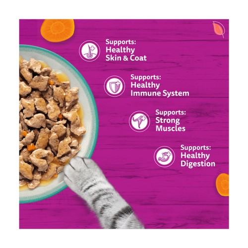 Whiskas 1+ Tasty Mix Catch of the Day Adult Wet Cat Food Pouches in Gravy