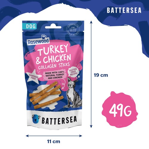 Battersea Turkey & Chicken Collagen Sticks