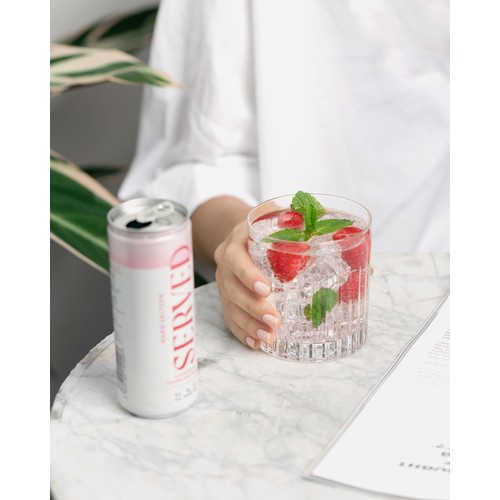 Served Raspberry Hard Seltzer