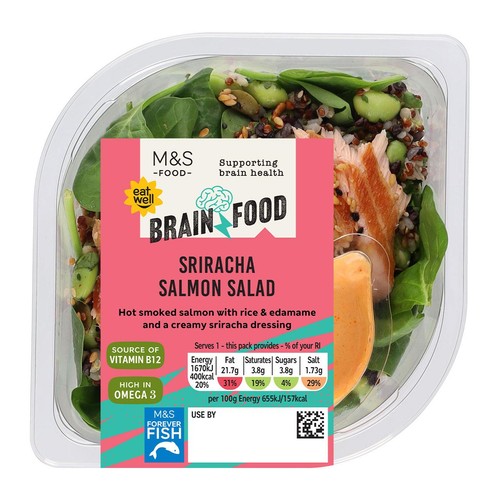 M&S Brain Food Sriracha Salmon Salad