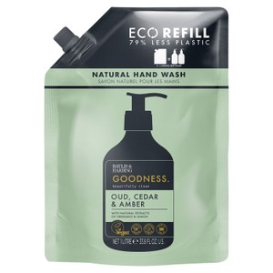 Baylis & Harding Goodness Hand Wash Pouch Refill - Oud, Cedar & Amber