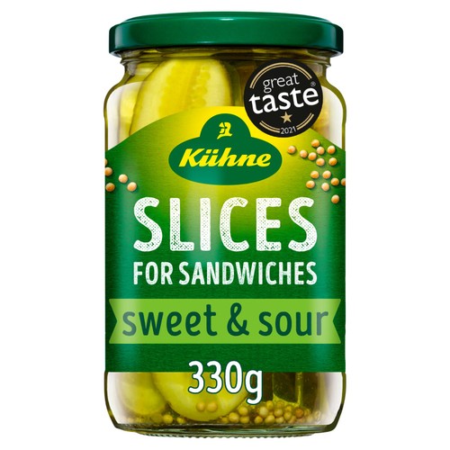Kuhne Gherkin Sandwich Slices, 330g Kuhne Gherkin Sandwich Slices, 330g