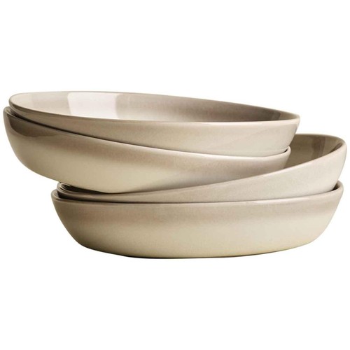 M&S Amberley Reactive Pasta Bowls, Natural