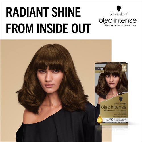 Schwarzkopf Oleo Intense Permanent Hair Colour with HAPTIQ Gold Brown 4-60