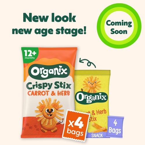 Organix Carrot & Herb Stix Baby Snack Multipack 12+ Months