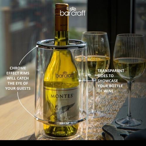 BarCraft Acrylic Double Walled Wine Cooler