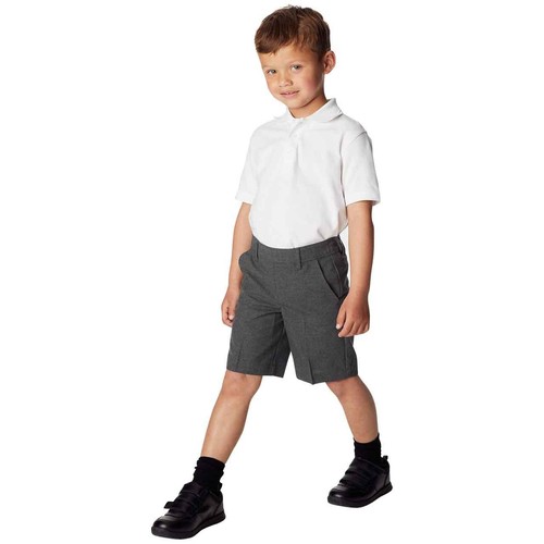 M&S Boys Regular Leg School Shorts, 9-10 Y, Grey 