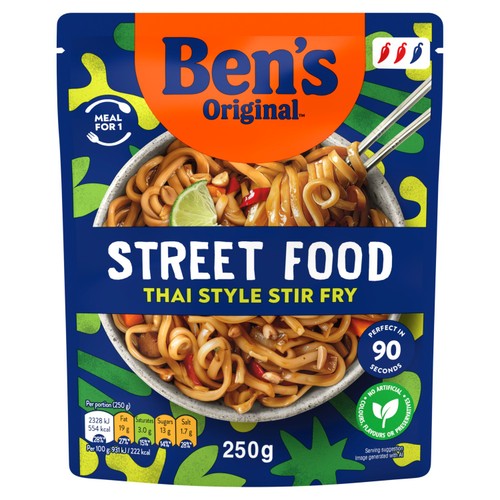 Ben's Original Street Food Microwave Noodles Thai Stir Fry Style