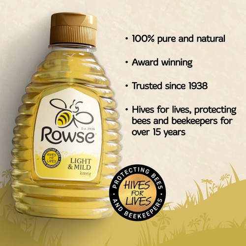 Rowse Light & Mild Squeezy Honey