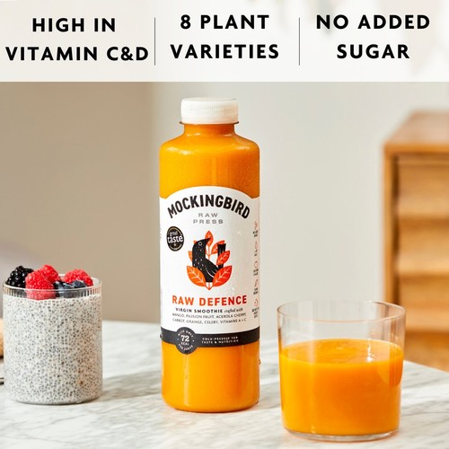 Mockingbird Raw Defence Smoothie, Mango, Passion Fruit, Carrot