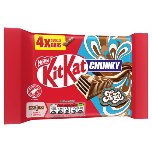 Kit Kat Chunky Funky Chocolate Bar 4 Pack Multipack