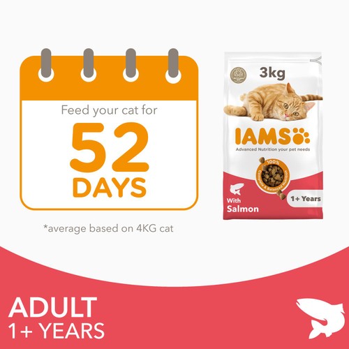 IAMS Adult Dry Cat Food Salmon