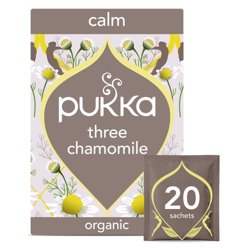 Pukka Organic Three Chamomile Tea x20 Home-Compostable Herbal Tea Bags
