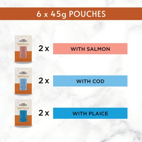 Gourmet Soup Royale Fish in Gravy Wet Cat Food