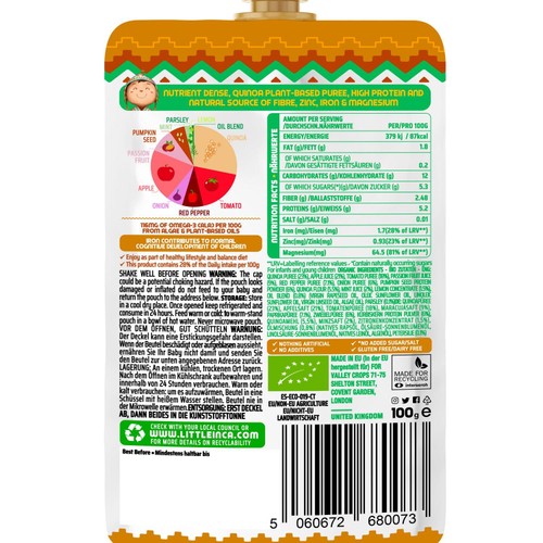 Little Inca Quinoa Tabbouleh Baby Food Pouch 8 months +