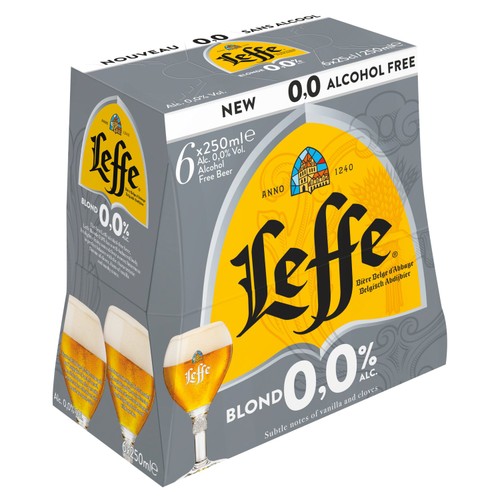Leffe Blonde Belgian Alcohol-Free Lager Beer Bottles