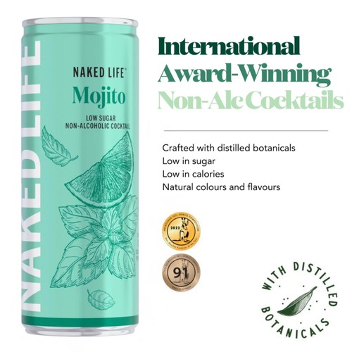 Naked Life Non-Alcoholic Cocktail Mojito Spritz