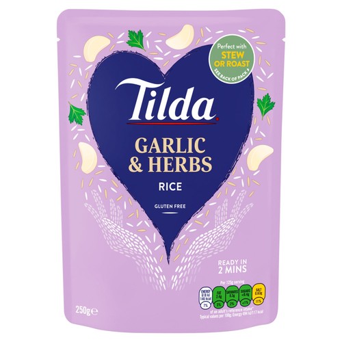 Tilda Microwave Garlic and Herbs Long Grain Rice