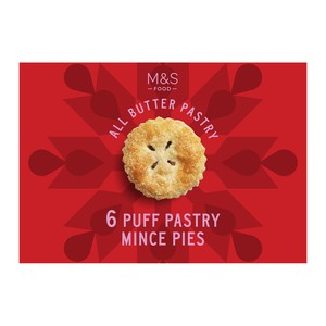 M&S 6 Puff Pastry Mince Pies