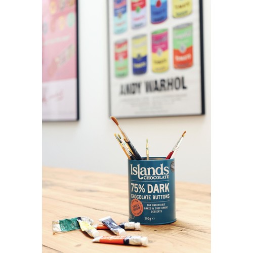 Islands Chocolate 75% Dark Chocolate Button Tin