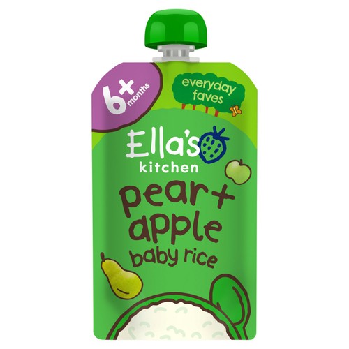 Ella's Kitchen Pear & Apple Baby Rice Baby Food Pouch 6+ Months