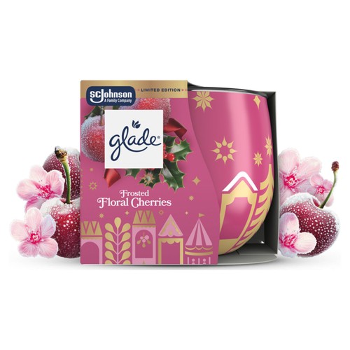 Glade Festive Candle Frosted Floral Cherries